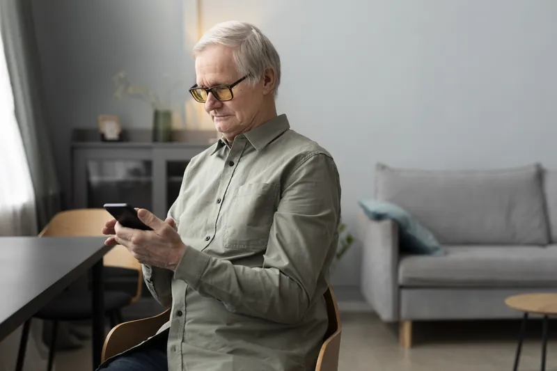 Recherche d'un ophtalmologiste sur smartphone Patient qui cherche un ophtalmologiste sur son smartphone