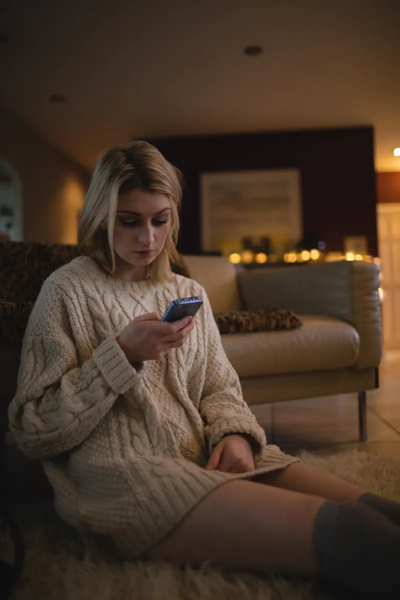 Recherche d'un gynécologue sur smartphone Patiente qui cherche un gynécologue sur son smartphone